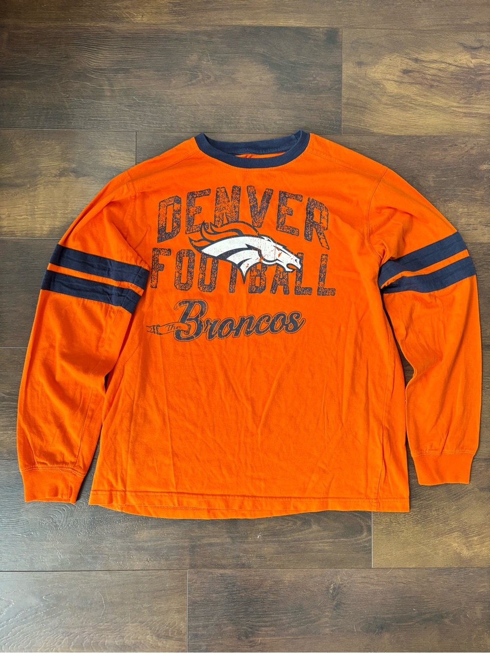 Denver Broncos NFL Orange Long Sleeve Shirt Men’s L